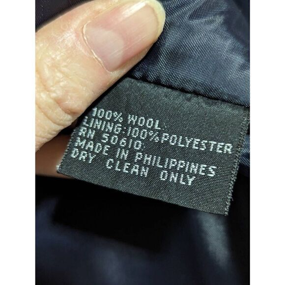 Kasper for A.S.L. Women's Navy Blue 2 Piece Set Lined Wool Skirt Suit Size 8 - Picture 7 of 7